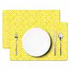 Geel - Patroon - Geometrisch Placemat vinyl groot 368 -zzsfeer2_Kitchenyeah-website
