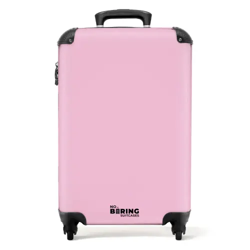 Licht pastelroze tint NBS - Handbagage koffer - Kinderen Unisex middel -productfoto_recht