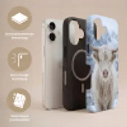 Schotse Hooglander - Sneeuw - Bergen - Winter Toughcase MagSafe Apple iPhone 17 klein -USP_Lagen_NL