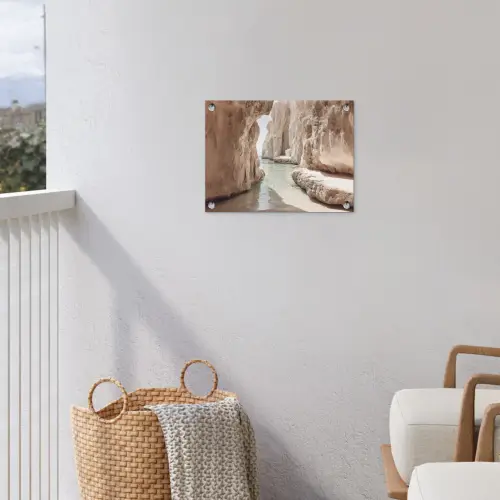 Rotsen - Zee - Zand - Kloof tuinposter los doek klein -sfeer8