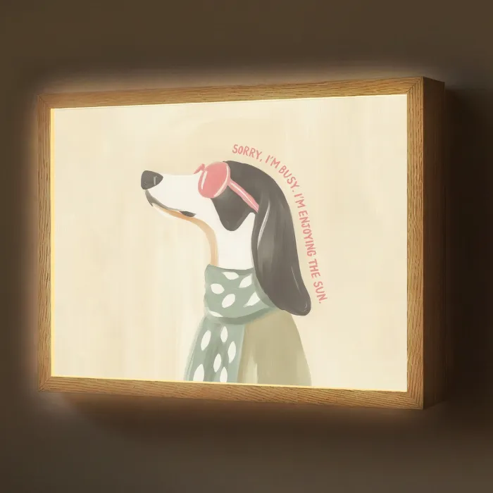 Quote - Hond - Zonnebril Light Box met batterij (Wandlamp) middel -z3d_website