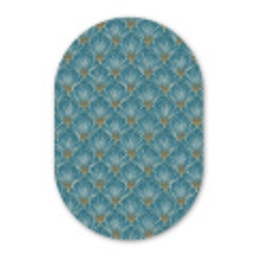 Symmetrisch - Patroon - Blauw Wandcirkel Ovaal Forex klein 630 -3d