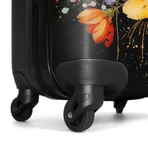 Bloemen in graffiti stijl NBS - Handbagage koffer - Kinderen Unisex middel -wiel