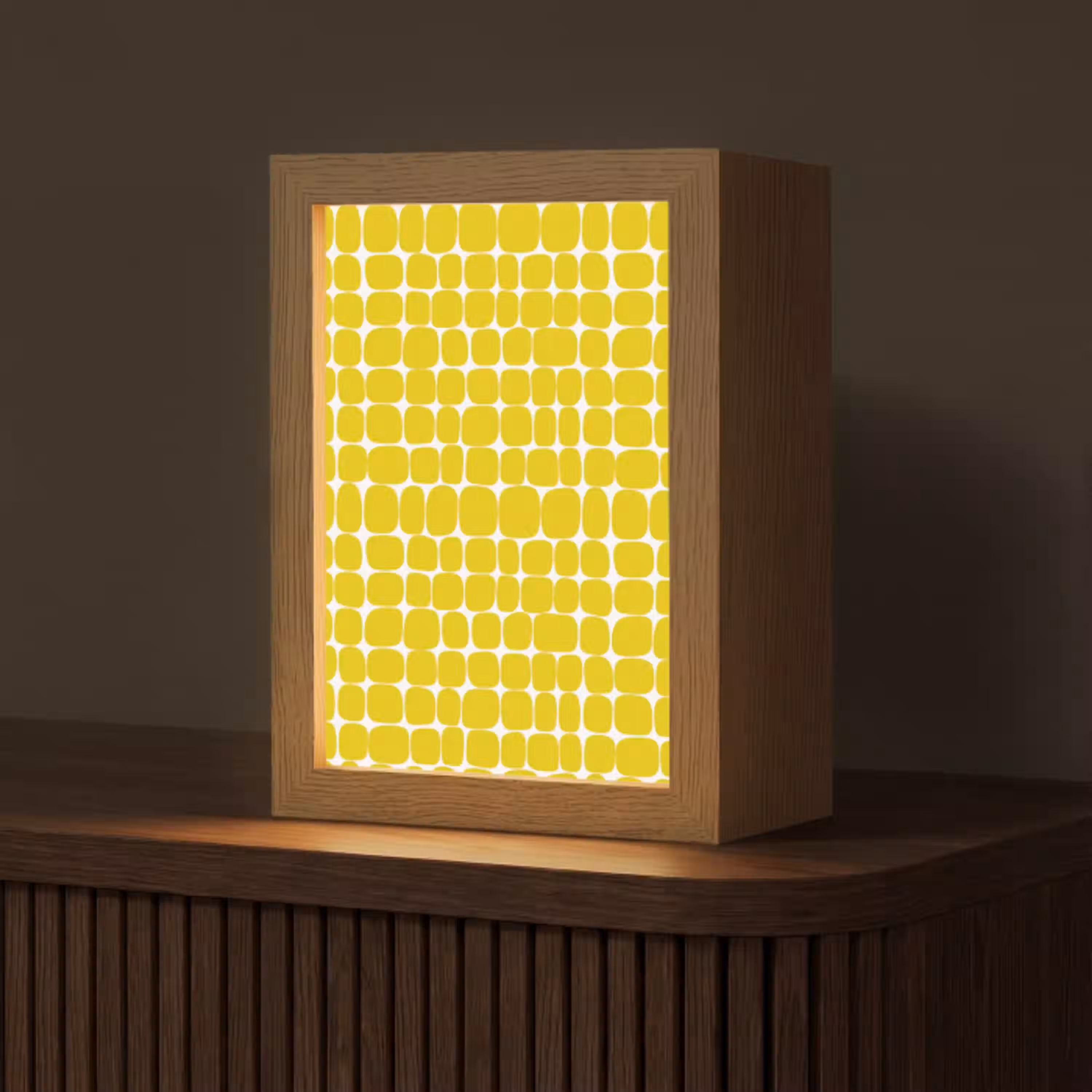 Stippen - Modern - Geel Light Box met kabel (Tafellamp) klein 925 -z3d_website