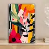 Bloemen - Bladeren - Abstract - Kleurrijk canvas 2cm klein -sfeer1
