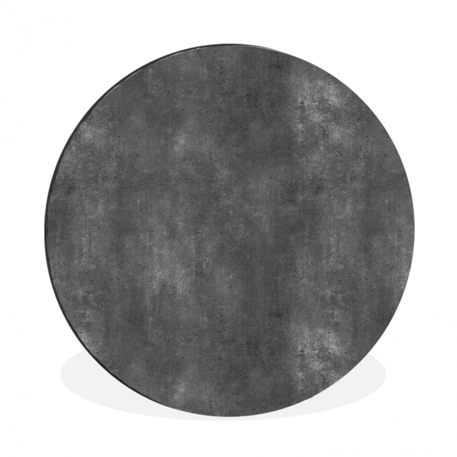 Donkergrijs - Ruw - Beton Wandcirkel aluminium klein 190 -3d