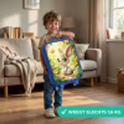 Konijn - Zonlicht - Sprookjesachtig - Vlinder Kinderkoffer - Blauw klein -sfeer2_NL