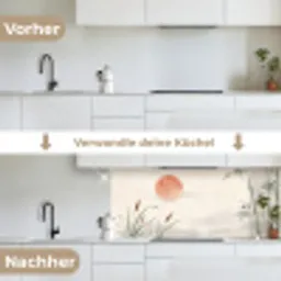 Minimalistisch - Bamboe - Groen keuken achterwand 2 middel -voor-na_DE