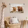 Schotse hooglander - Koe - Dieren - Natuur - Heide Wandkleed katoen klein -wsfeer5_kind