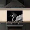 Kraanvogel - Zwart - Wit - Vogel - Dieren keuken achterwand spatscherm klein -sfeer1