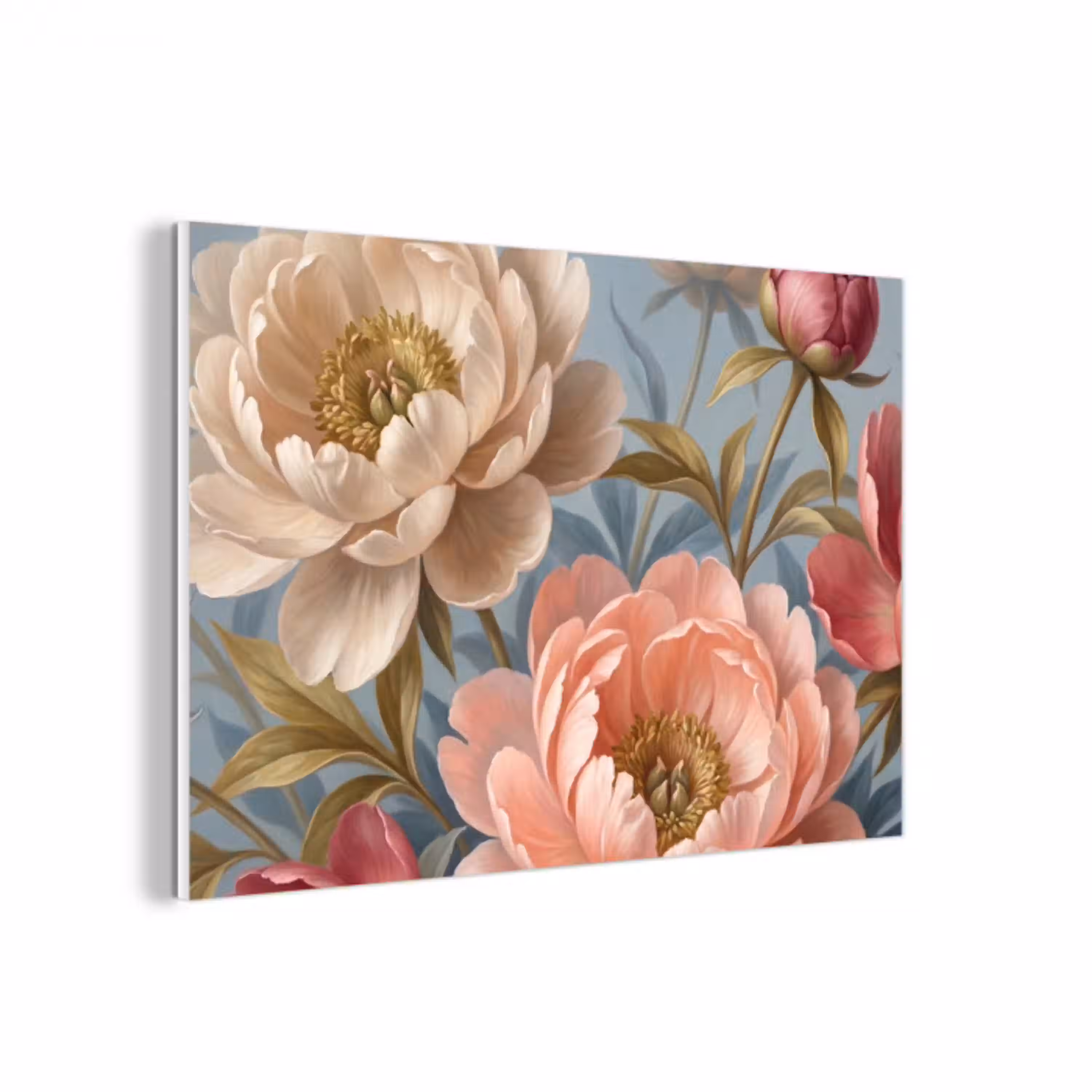 Bloemen - Roze - Beige - Modern - Natuur forex 5mm xxl -3d