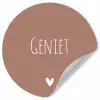 Geniet - Spreuken -Quotes Wandcirkel behangsticker klein -3d