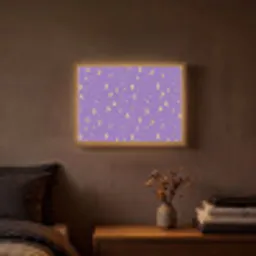 Manen - Sterren - Paars Light Box met batterij (Wandlamp) middel 907 -sfeer4