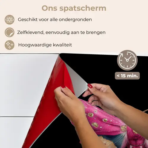 Vlinder - Roze - Nachtvlinder keuken achterwand spatscherm klein -spatscherm_NL