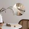 Zeilboot - Zee - Beige - Zon Wandcirkel behangsticker klein -sfeer3