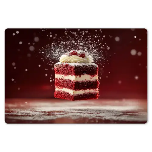 Rode - Velvet - Taart - Eten Placemat vinyl groot -zzsfeer1_Kitchenyeah-website