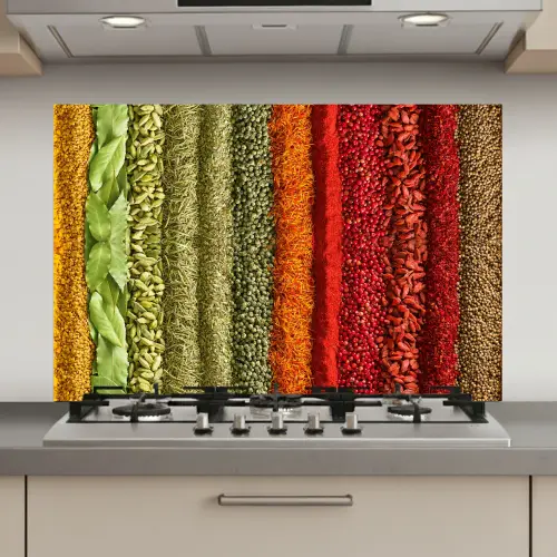 Kruiden - Specerijen - Kleurrijk keuken achterwand spatscherm klein -3d_website