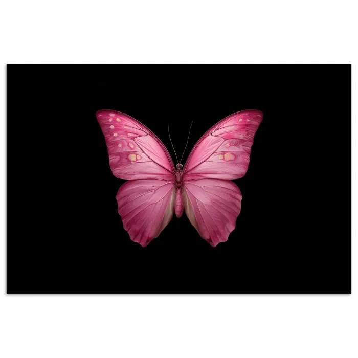 Vlinder - roze - Elegant poster papier klein -3d