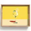 Wijnglas - Citroen - Geel - Minimalistisch Dienblad Rechthoek middel -z3d_shopping