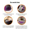 Paars - Kleuren - Effen Inductie beschermer vinyl 3mm klein 276 -zzzzzzz-td-werking