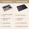Zeilboot - Donkere bergen - Stilte Dienblad Rechthoek middel -USP_VergelijkingNL