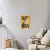 Geel - Uil - Vogel - Decoratie Tuinposter op houten frame 2 cm dik klein -sfeer1