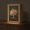 Goud - Bloemen - Kleuren - Vaas Light Box met kabel (Tafellamp) klein -z3d_website