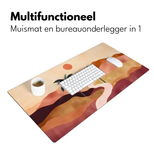 Heuvels - Palmbomen - Abstract Muismat XXL klein -sfeer4