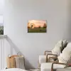 Paardenbloem - Zonsondergang - Veld Tuinposter op houten frame 2 cm dik klein -sfeer1