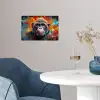 Aap - Gorilla - Graffiti - Dieren - Kleuren poster papier klein -sfeer3