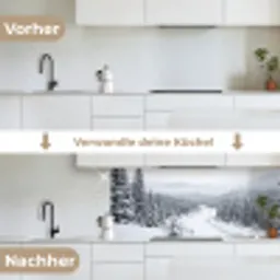 Rivier - Bevroren - Landschap - Winter keuken achterwand 2 middel -voor-na_DE