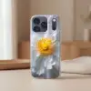 Wit - Bloem - Elegant Telefoonhoesje iPhone 17 Pro klein -sfeer2