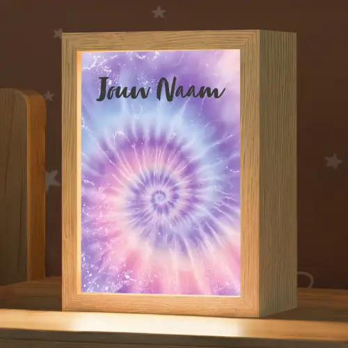 Pastel - Paars - Spiraal - Marmer Light Box met kabel (Kinderlampje) klein -zzz_3d_website