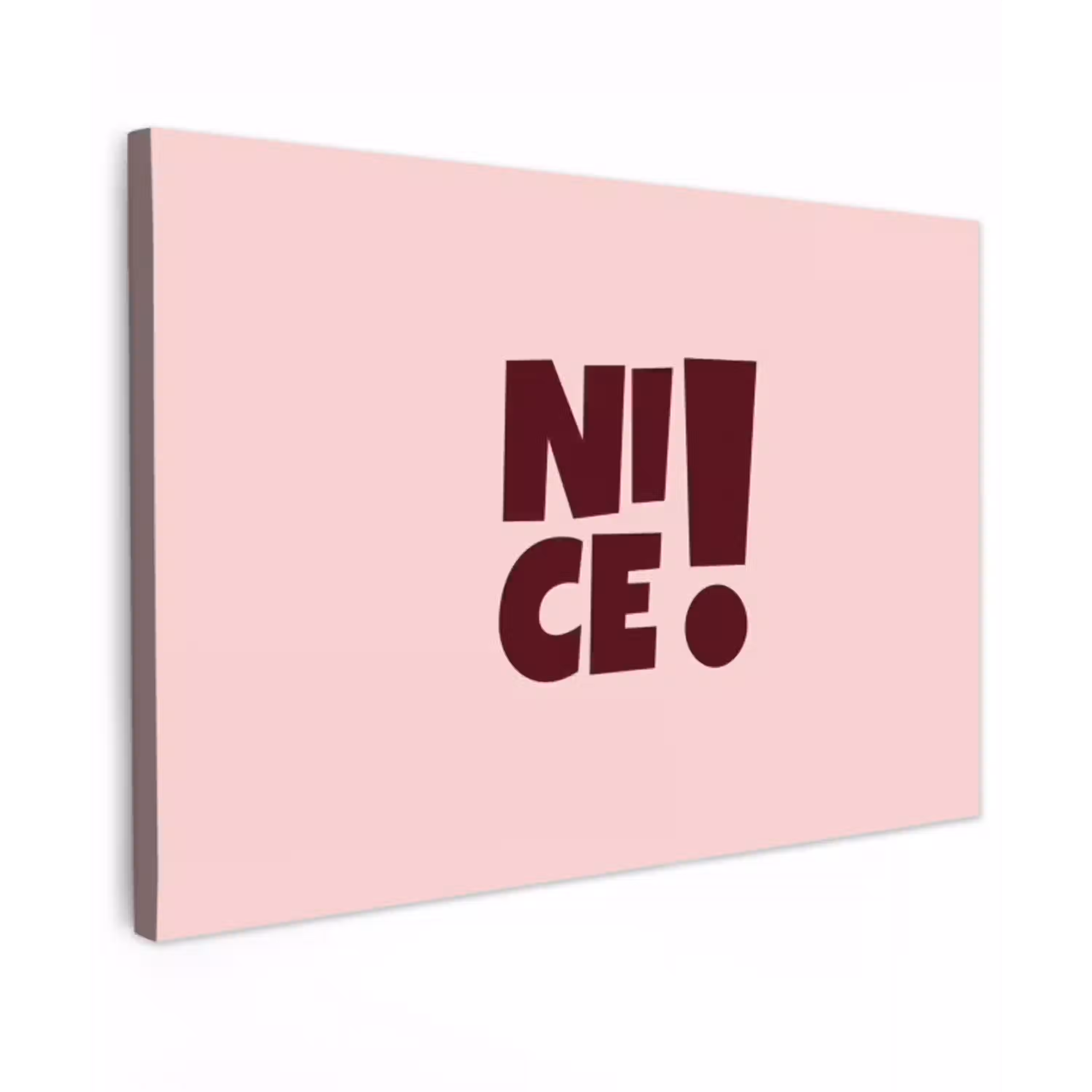 Nice - Uitroepteken - Roze canvas 2cm klein -z3d