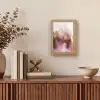 Paars - Abstract - Verf - Goud Light Box met kabel (Tafellamp) klein -sfeer2