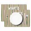 What's the best that could happen - Strepen - Groen - Roze Placemat vinyl groot -zzsfeer2_Kitchenyeah-website