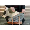 Vlakken - Abstract - Beige - Cirkels laptophoes neopreen klein -tas