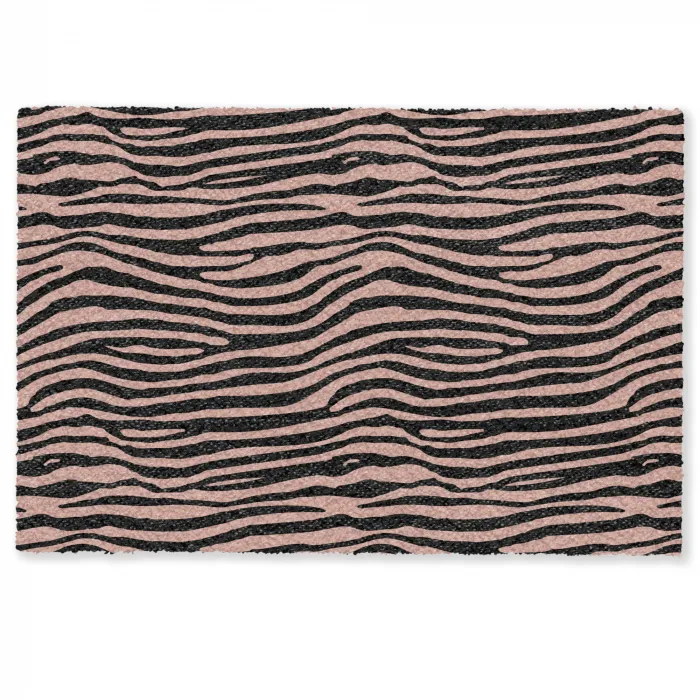 Strepen - Roze - Bruin Deurmat klein 898 -zkaufland3d