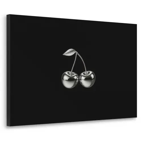 Kers - Luxueus - Metallic Textielframe zwart klein -3d