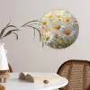 Madeliefjes - Wit - Zonlicht Wandcirkel kunststof plaat 5mm dik klein -sfeer4