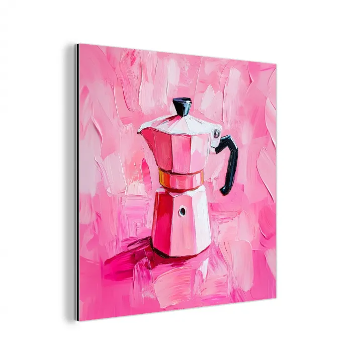 Roze - Verf - Coffee aluminium wit klein -3d