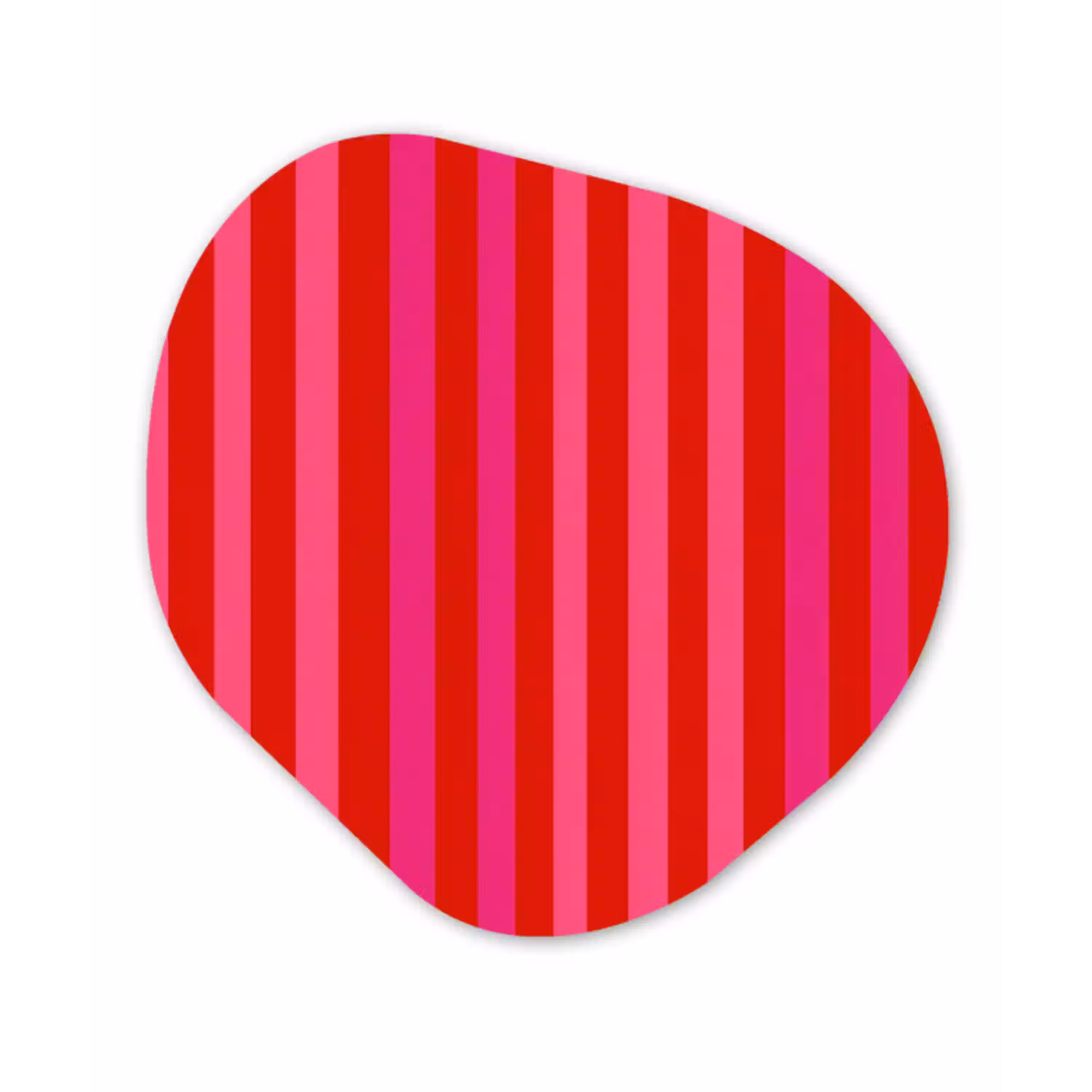 Verticaal - Strepen - Roze Wandcirkel Organisch Forex 3mm klein 629 -3d
