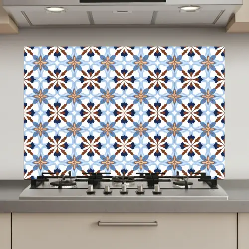 Ornament - Tegel - Kleurrijk keuken achterwand spatscherm klein 900 -3d_website