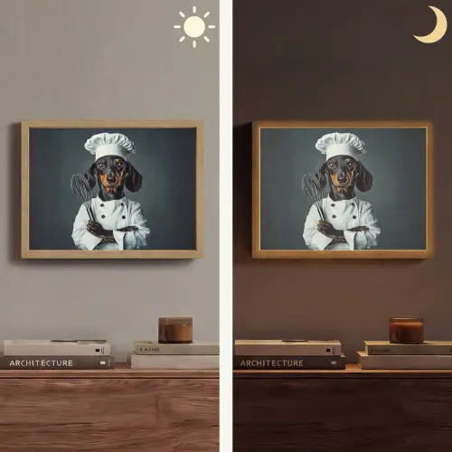 Hond - Garde - Kok Light Box met batterij (Wandlamp) middel -sfeer3