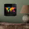 Wereldkaart - Verf - Kleurrijk - Graffiti - Wereld plexiglas 5mm klein -sfeer3