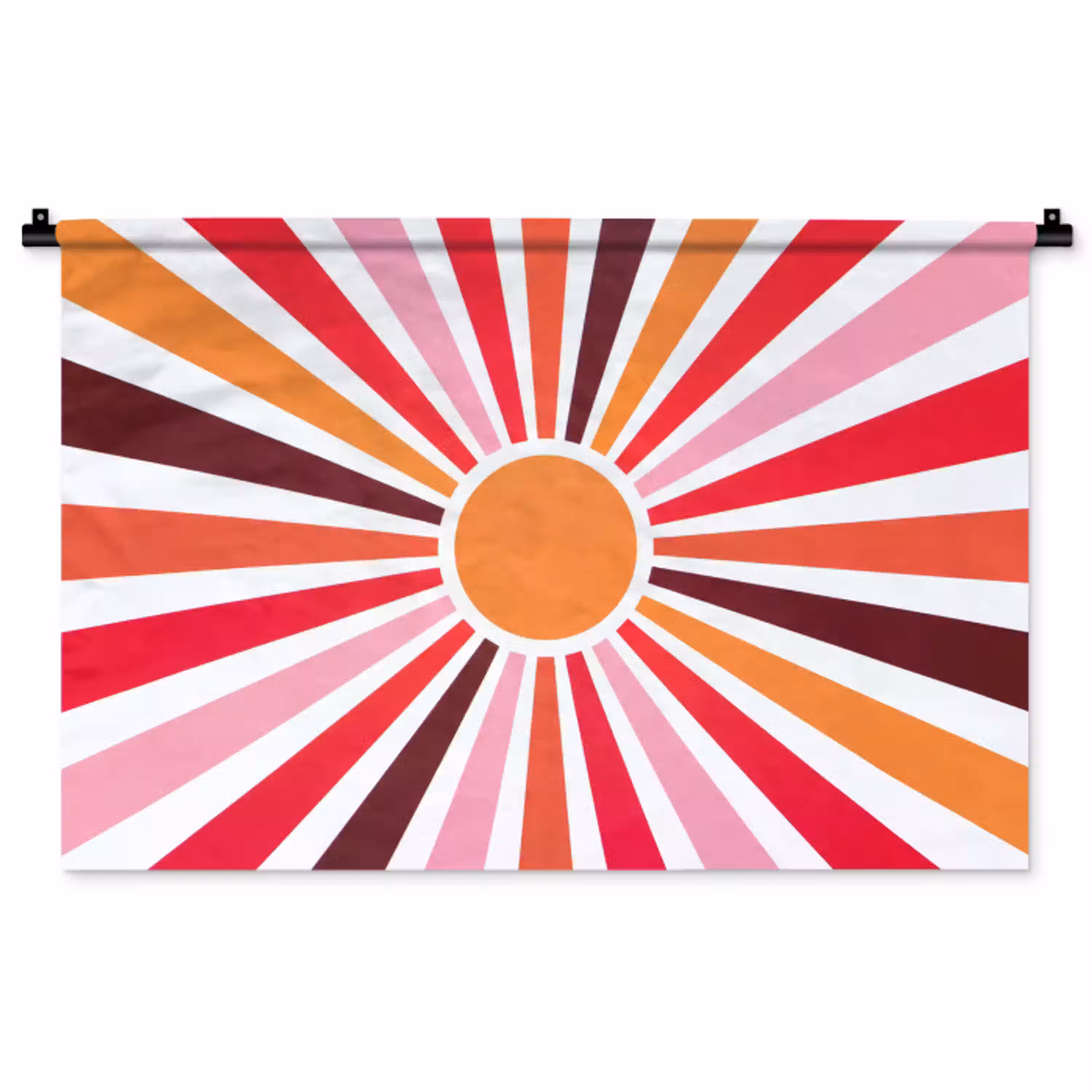 Zon - Stralen - Abstract - Kleurrijk Wandkleed katoen middel -zz3d