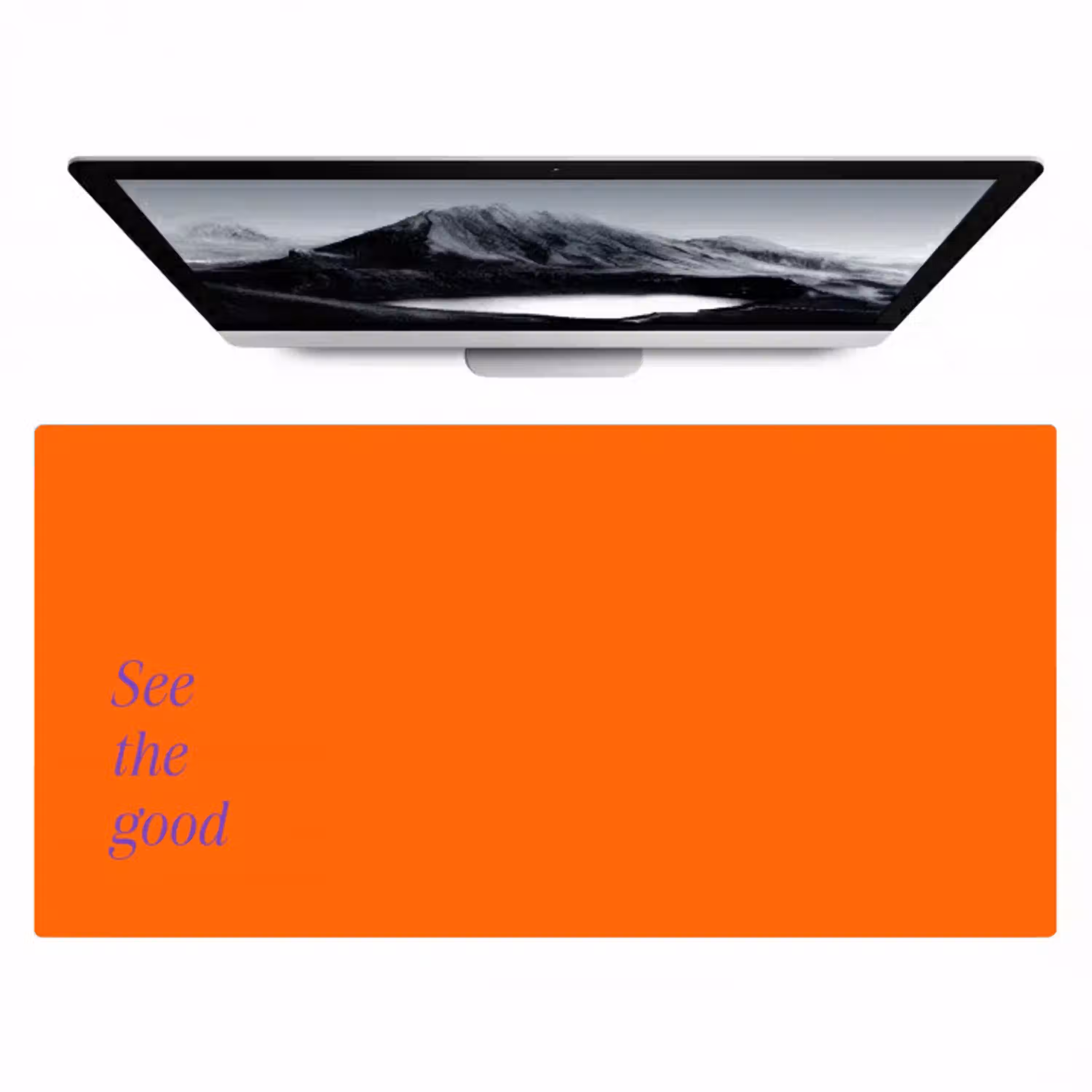 See te good - Paars - Oranje Muismat XXL klein -zzz3d
