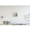 Lelies - Boekte - Wit - Meeldraden textielposter latten blank klein -kinderkamer