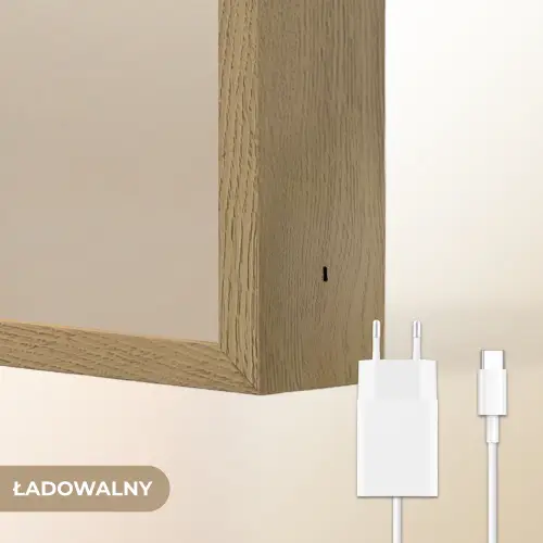 Vos - Gele bloemen - Minimalistisch Light Box met batterij (Wandlamp kind) middel -USP_websiteoplaadbaarNL