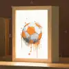 Voetbal - Abstract - Oranje - Verfspatten Light Box met kabel klein -zzz_3d_website